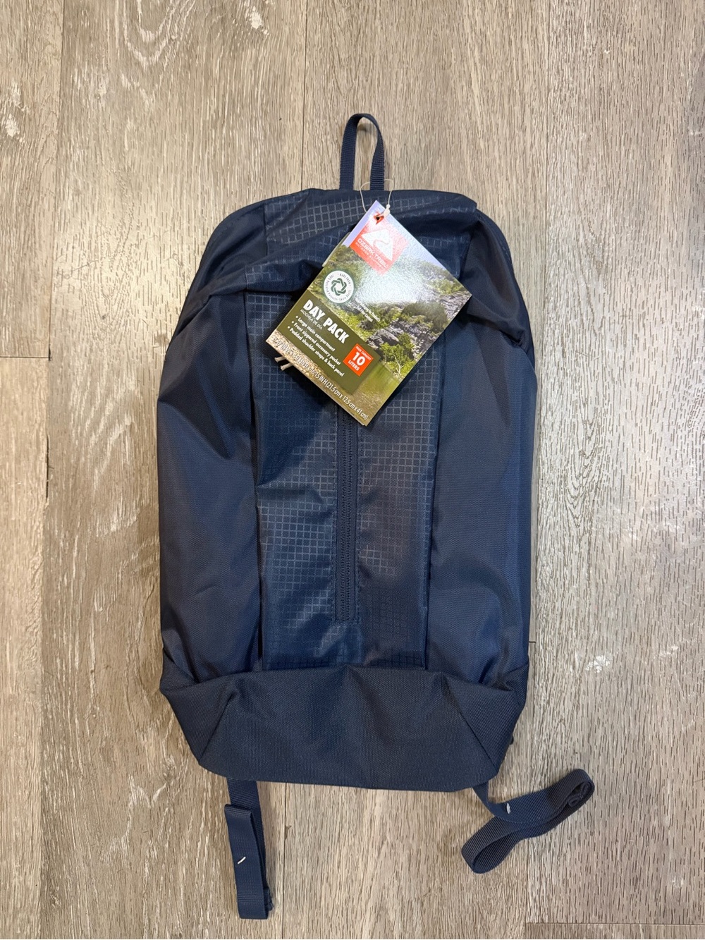 Ozark Trail Day Pack 10L Daypack Navy Blue, Lightweight Zip, 2 Pockets